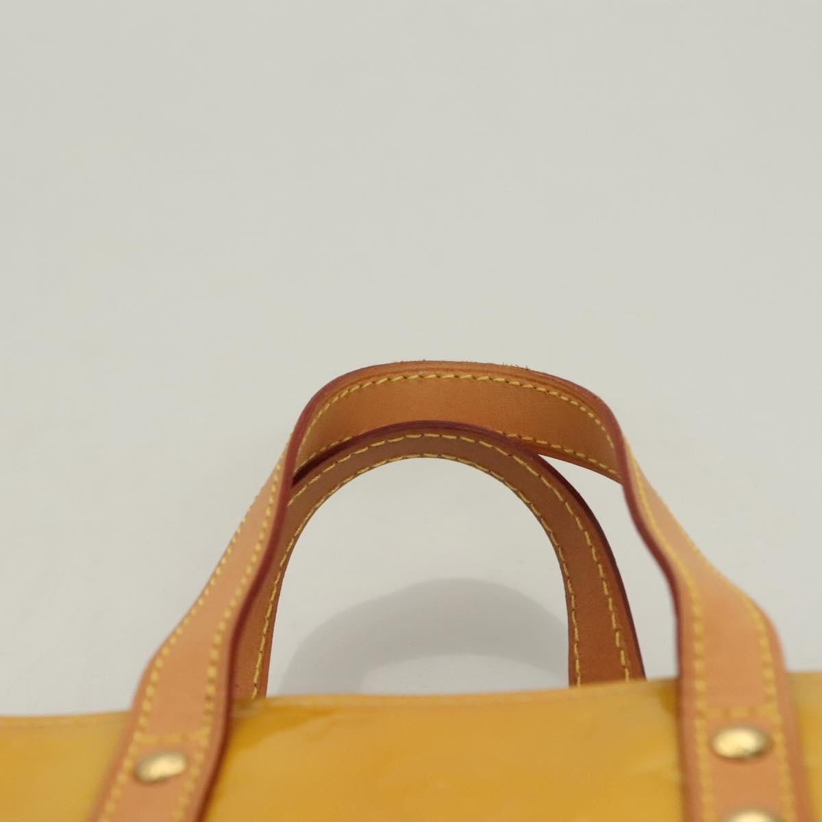 Louis Vuitton Reade Handbag Monogram Vernis, Yellow, Patent Leather, Handbag