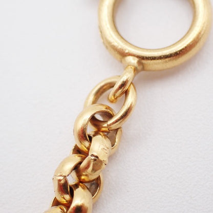 Chanel Vintage CC Heart Pendant Long Necklace Metal, Gold, Gold Plated, Necklace