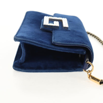 Gucci G Broadway Shoulder Bag Velvet with Crystals, BLUE, VELVET, Shoulder bag