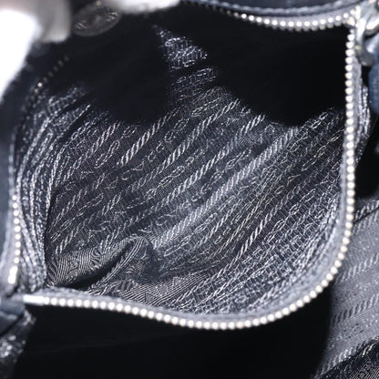 Prada Bow Tote Tessuto with Leather, Black, Nylon, Tote Bag