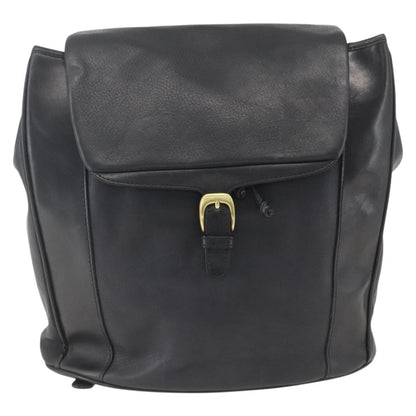 Bally Vintage Backpack Leather, Black, Leather, Backpack
