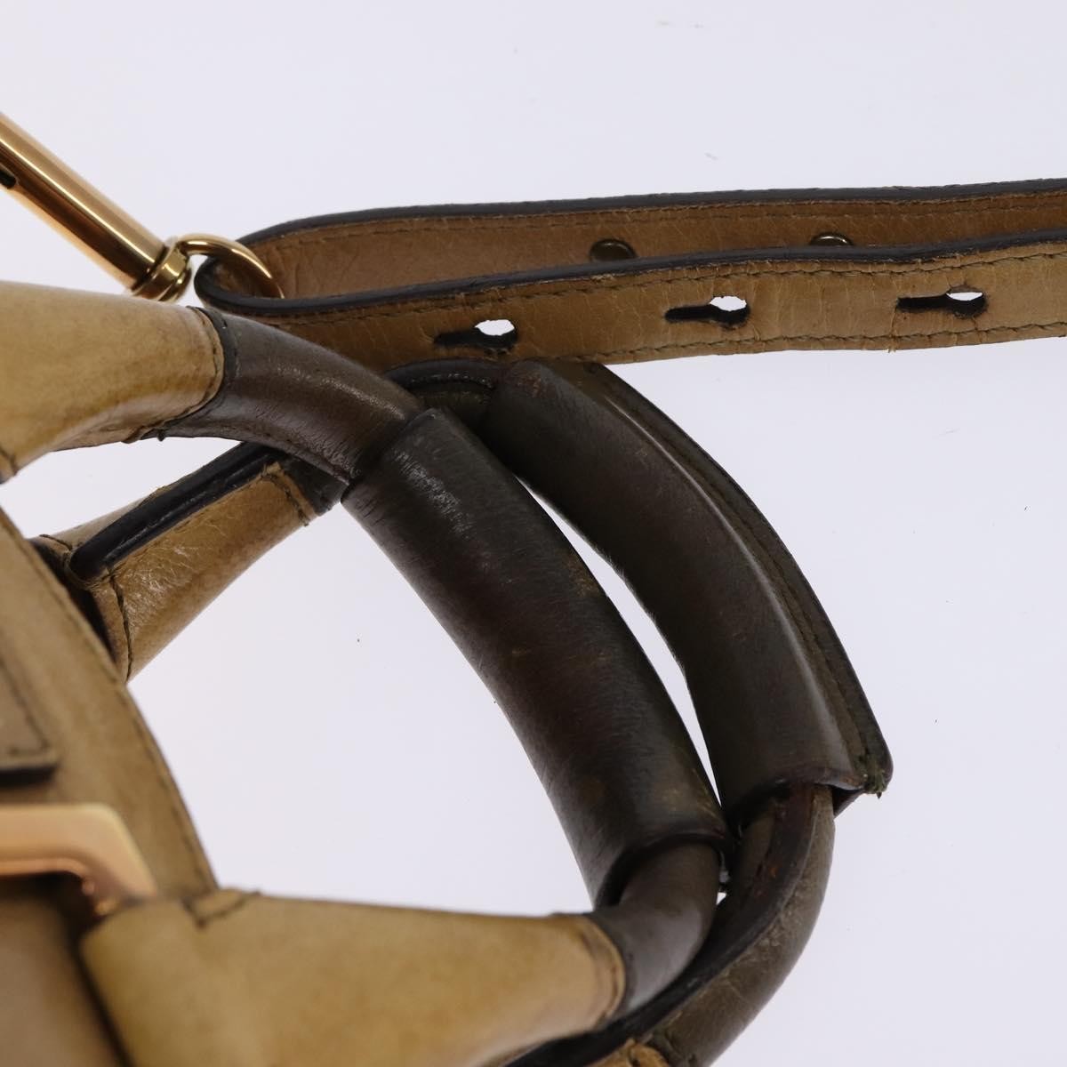 Chloe Ethel Handbag Leather, BEIGE, LEATHER, Handbag