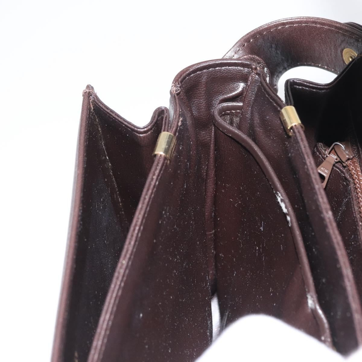 Celine Vintage Shoulder Bag Leather, BROWN, LEATHER, Shoulder bag