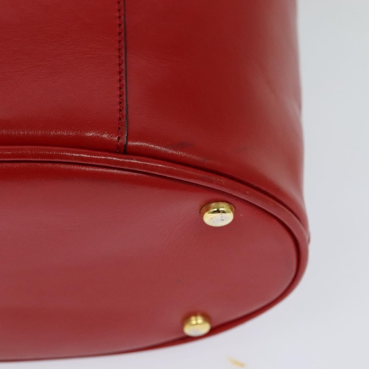 Celine Vanity bag Leather, RED, LEATHER, Shoulder bag