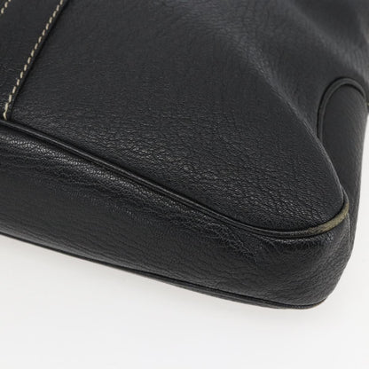 Salvatore Ferragamo Vintage Shoulder Bag Leather, BLACK, LEATHER, Shoulder bag
