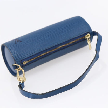 Louis Vuitton Soufflot Pochette Epi Leather, BLUE, LEATHER, Clutche & pouche