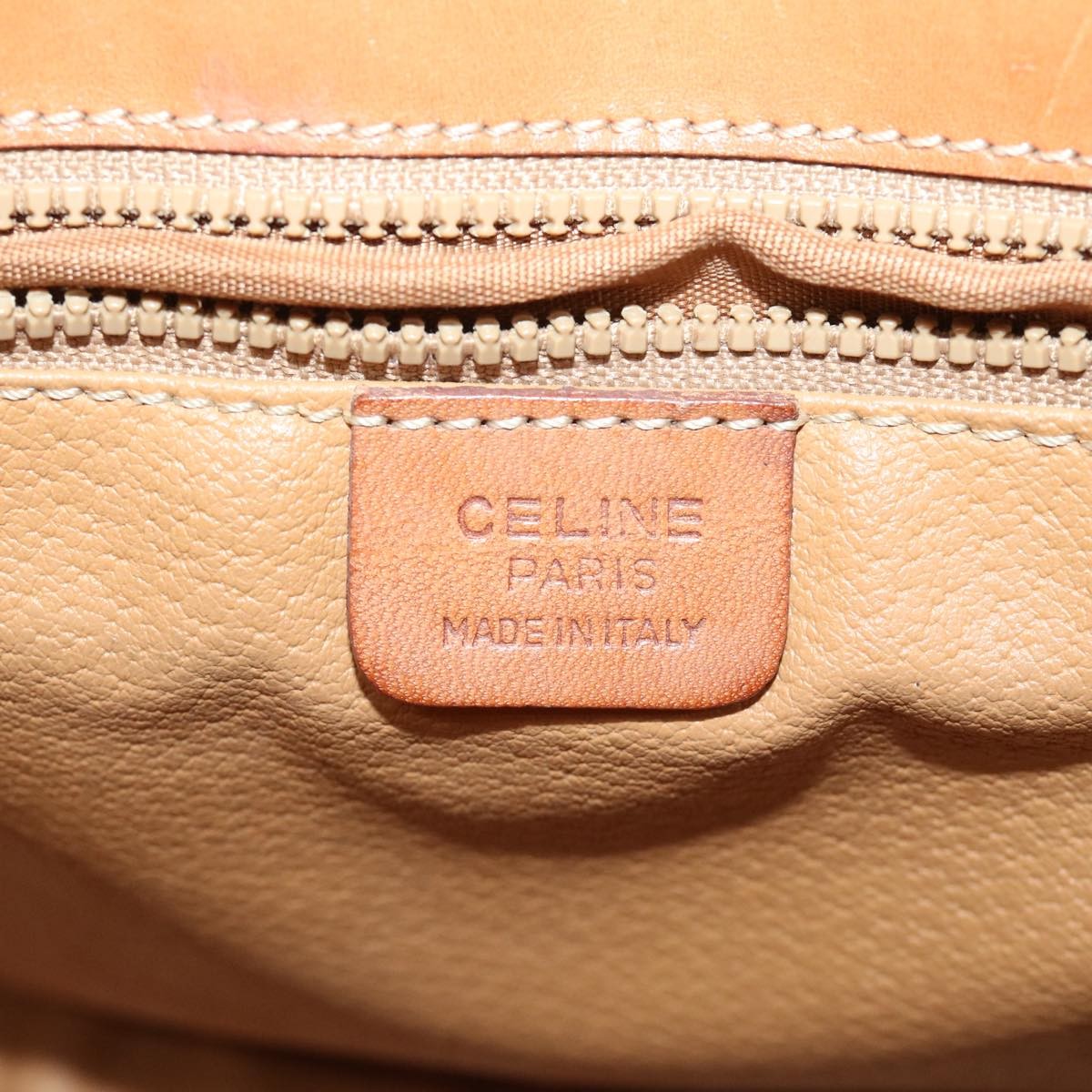 Celine Vintage Convertible Macadam Turnlock Shoulder Bag Canvas and Leather, BROWN, CANVAS, Shoulder bag