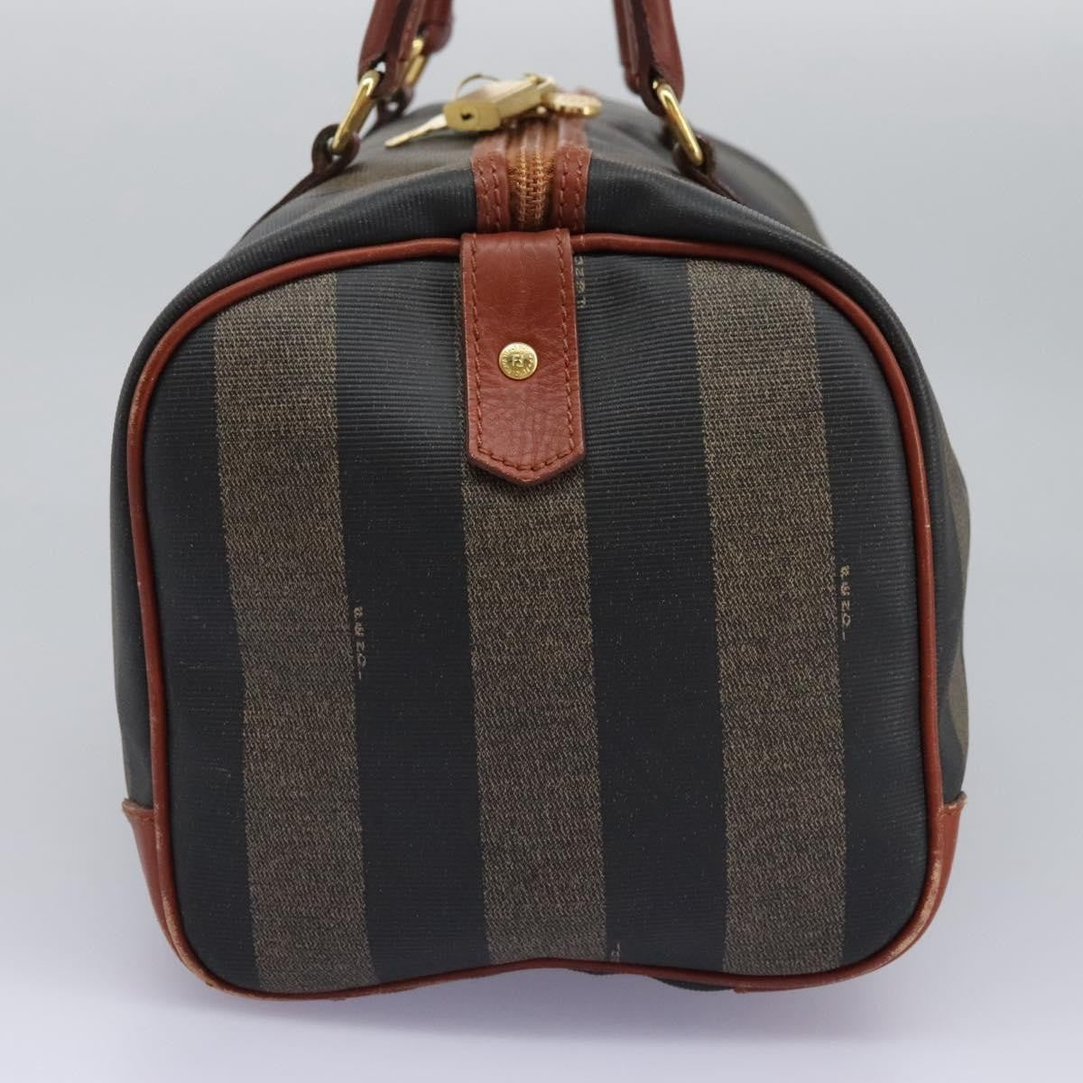 Fendi Vintage Pequin Convertible Boston Bag Coated Canvas, Multicolour, Canvas, Travel Bag