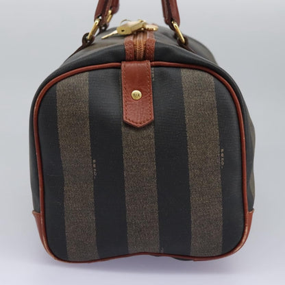 Fendi Vintage Pequin Convertible Boston Bag Coated Canvas, Multicolour, Canvas, Travel Bag