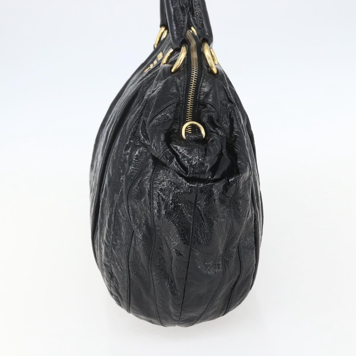 Prada Vintage Handbag Leather, BLACK, LEATHER, Handbag