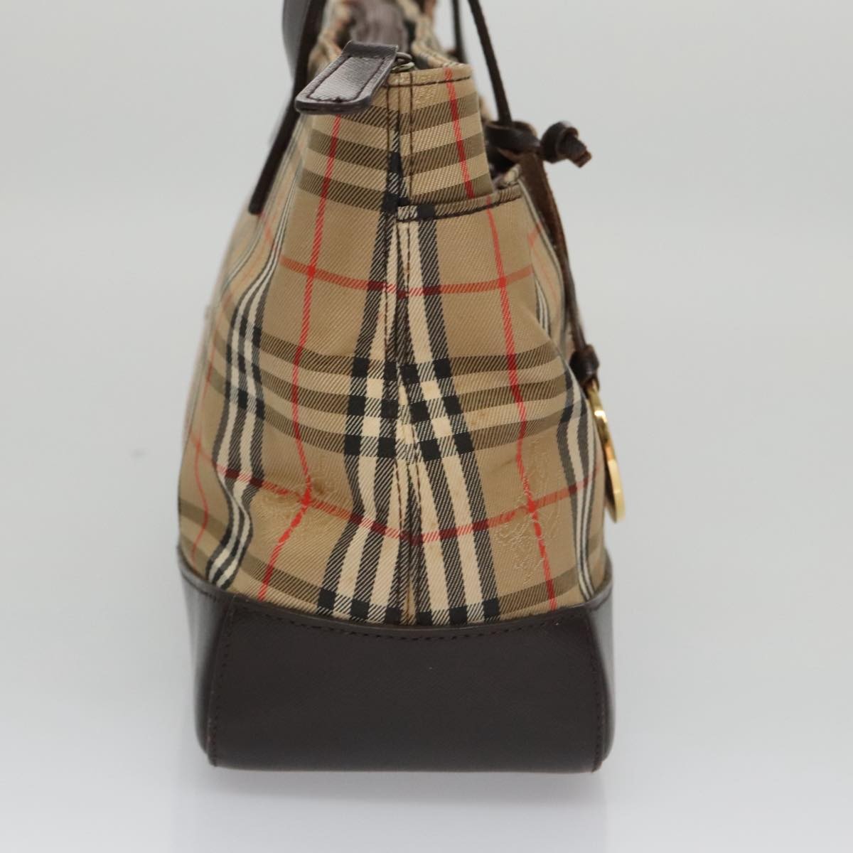 Burberry Nova Handbag Check Pattern, BEIGE, CANVAS, Handbag