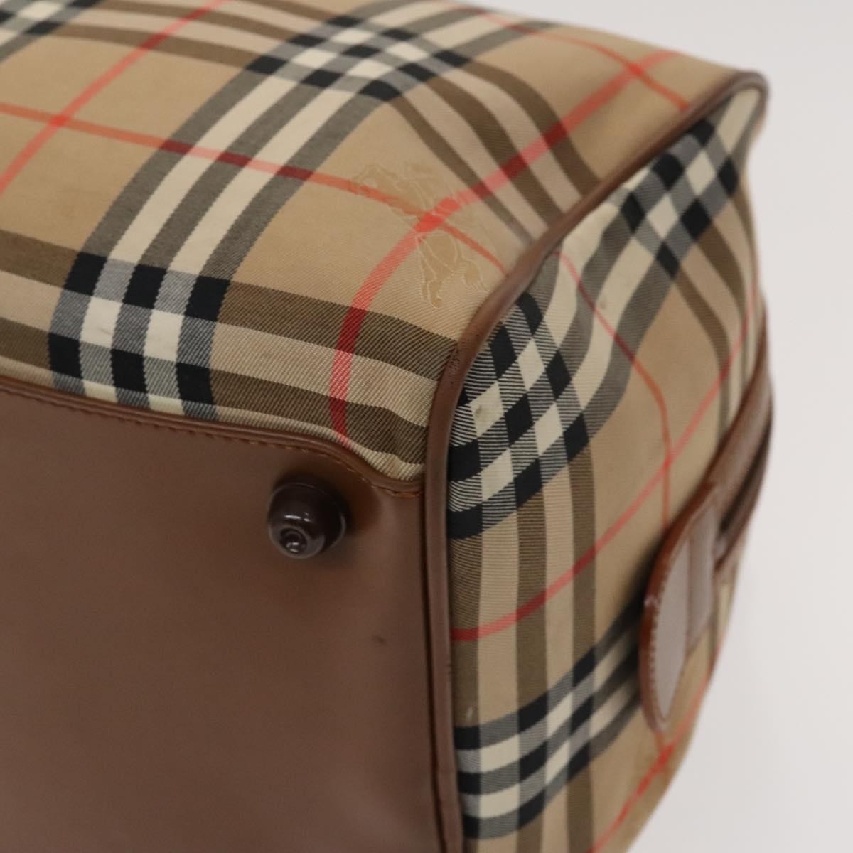 Burberry Vintage Duffle Bag Horseferry Check Canvas, BEIGE, CANVAS, Travel bag