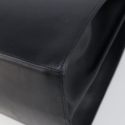 Salvatore Ferragamo Gancini Convertible Top Handle Bag Leather, NAVY, LEATHER, Handbag