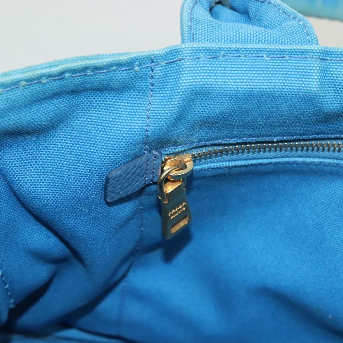 Prada Canapa Convertible Tote Canvas, BLUE, CANVAS, Tote bag