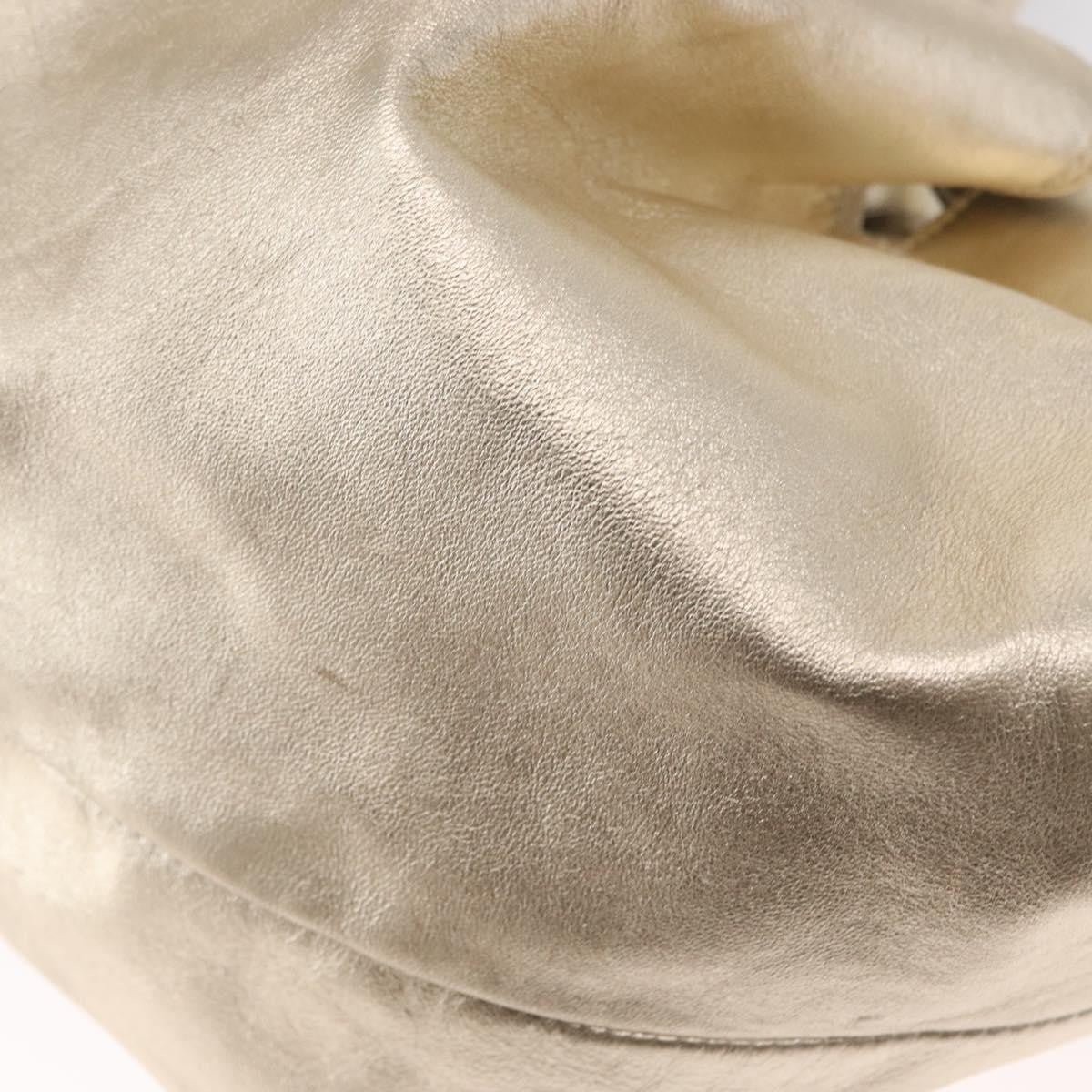 Loewe Aire Shoulder Bag Leather, GOLD, LEATHER, Shoulder bag