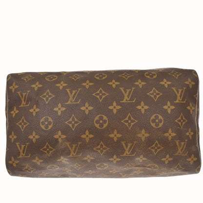 Louis Vuitton Speedy Handbag Monogram Canvas, BROWN, CANVAS, Handbag