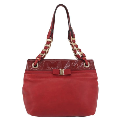Salvatore Ferragamo Vala tote Leather, RED, LEATHER, Tote bag