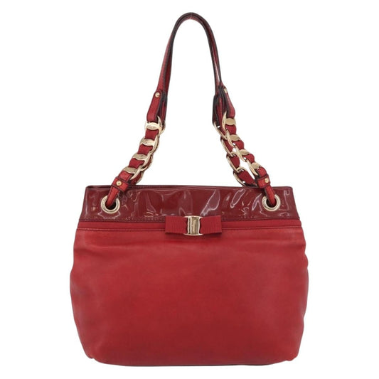 Salvatore Ferragamo Vala tote Leather, RED, LEATHER, Tote bag