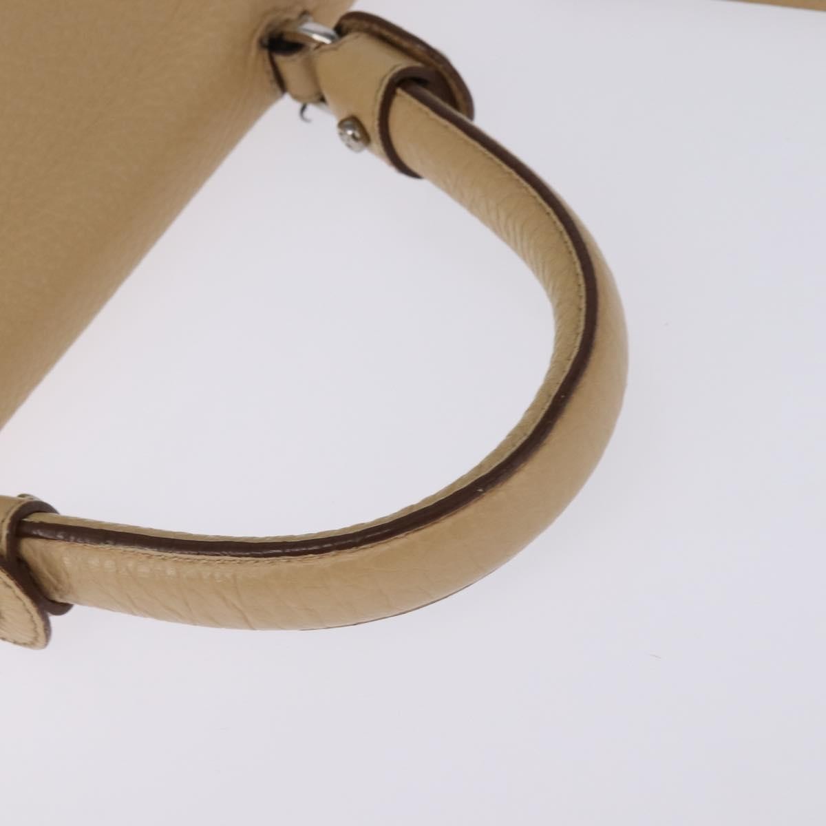 Salvatore Ferragamo Sofia Satchel Grainy Leather, BEIGE, LEATHER, Handbag