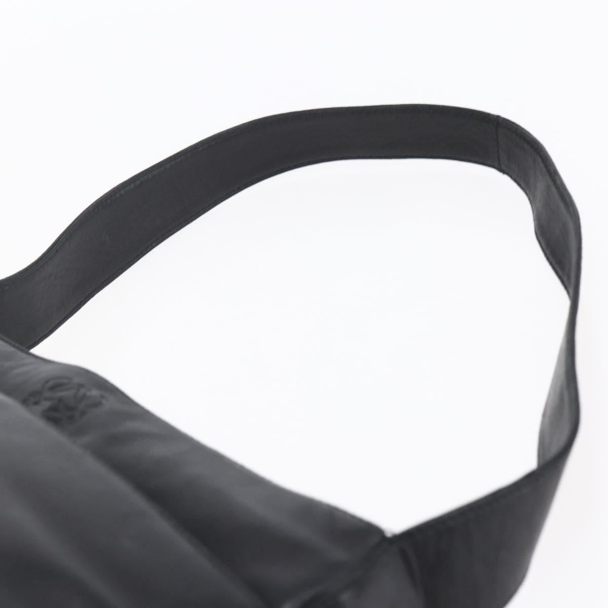 Loewe Anagram Shoulder Bag Leather, BLACK, LEATHER, Shoulder bag