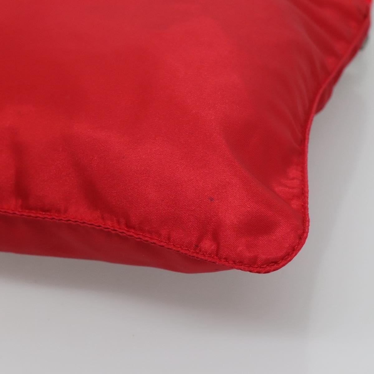 Prada Zip Top Messenger Bag Tessuto, RED, NYLON, Shoulder bag