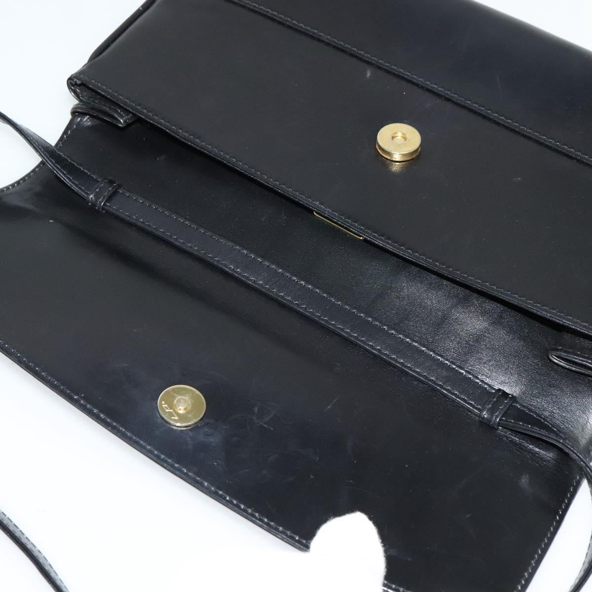 Bally Vintage Shoulder Bag Leather, Black, Leather, Shoulder Bag