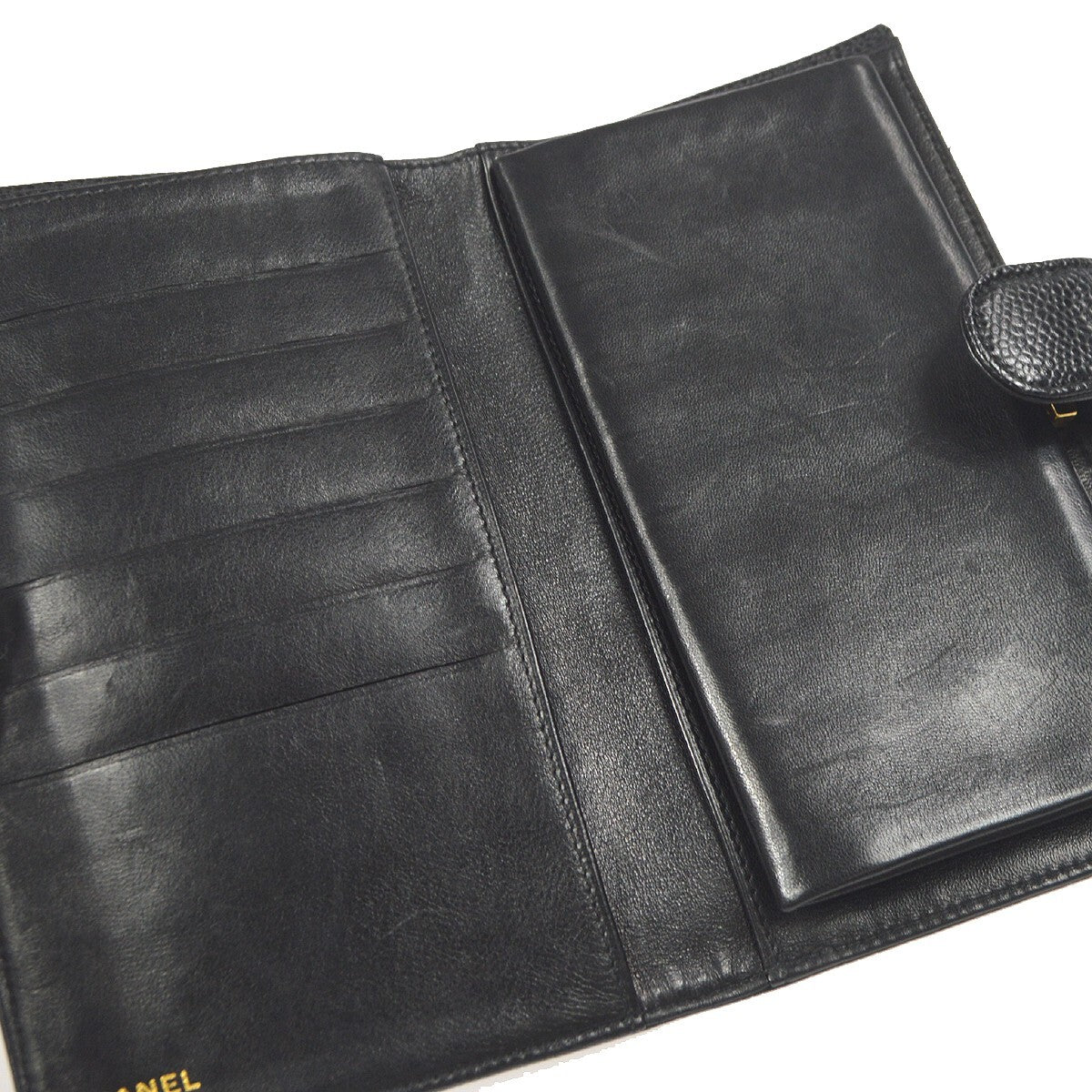 Chanel Timeless CC French Wallet Caviar, BLACK, LEATHER, Wallets