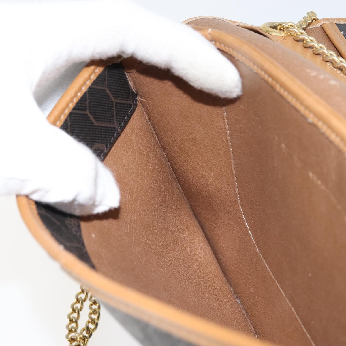 Christian Dior Vintage honeycomb clutch Canvas, BLACK, CANVAS, Clutche & pouche