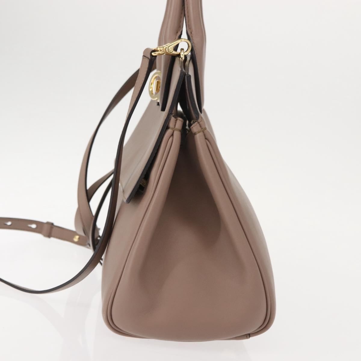 Salvatore Ferragamo Studio Satchel Leather, BEIGE, LEATHER, Handbag