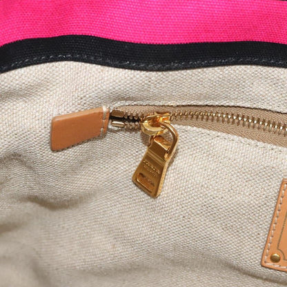 Prada Canapa Open Tote Canvas, BLACK, CANVAS, Tote bag