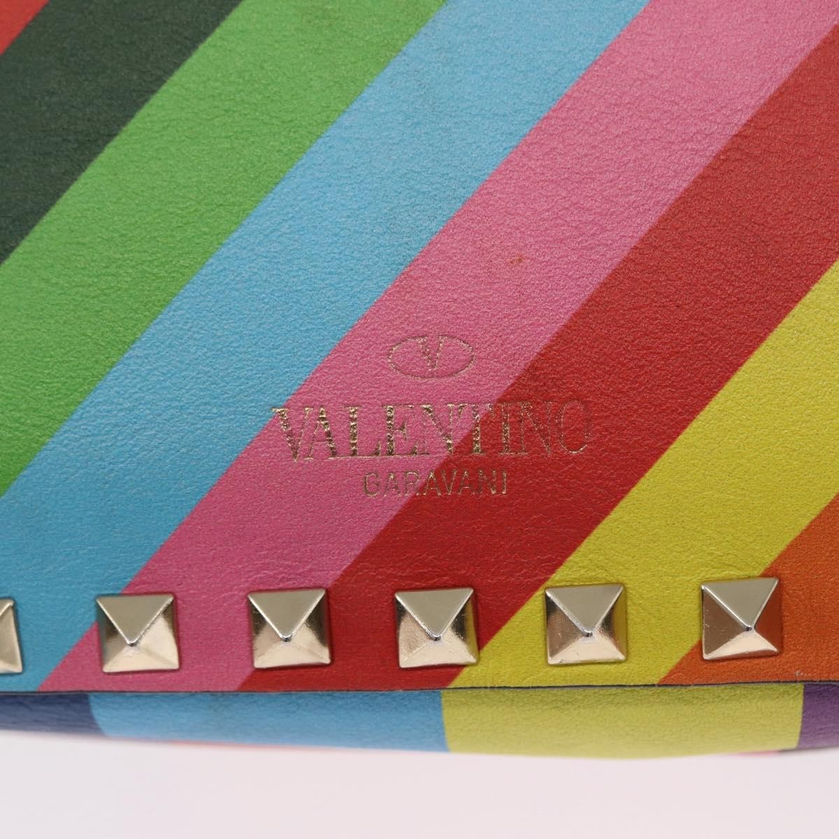 Valentino Garavani Rockstud 1973 Camera Crossbody Bag Striped Leather, GOLD, LEATHER, Shoulder bag