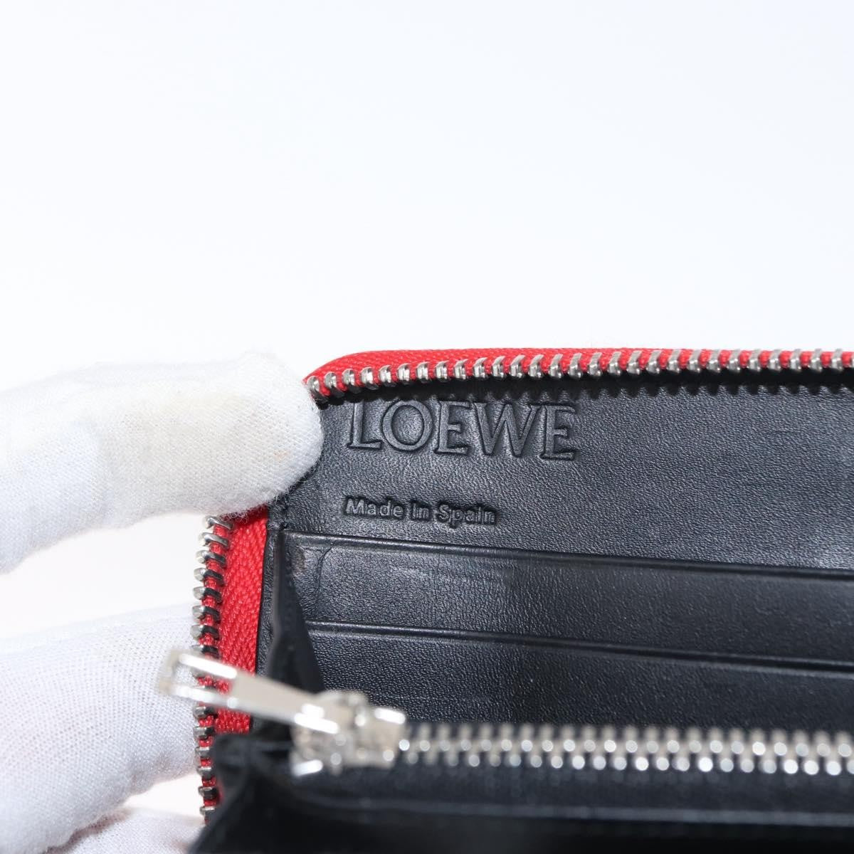 Loewe Anagram Wallet Leather, RED, LEATHER, Wallets