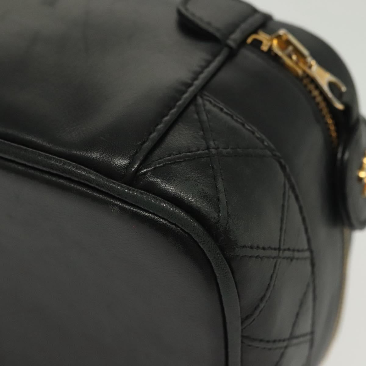 Chanel Vanity pouch Leather, BLACK, LEATHER, Toiletry Case