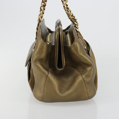 cartier Chain Ladonia Shoulder Bag Leather, Gold, Suede, Tote Bag