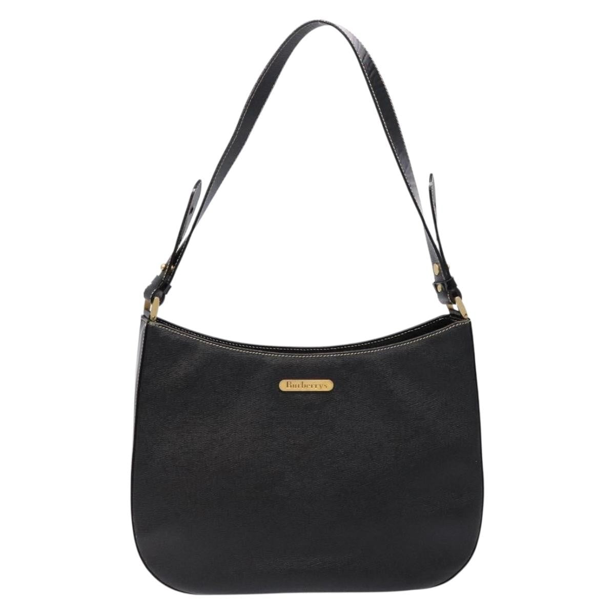Burberry Shoulder Bag Leather, BLACK, LEATHER, Shoulder bag