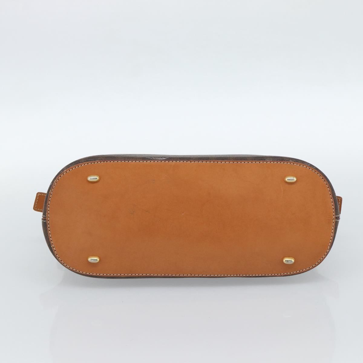 Celine Vintage Macadam Handbag Canvas, Brown, Canvas, Handbag