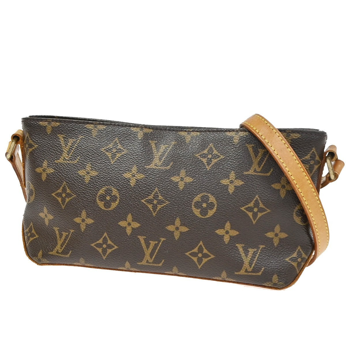 Louis Vuitton Trotteur Handbag Monogram Canvas, Brown, Canvas, Shoulder Bag
