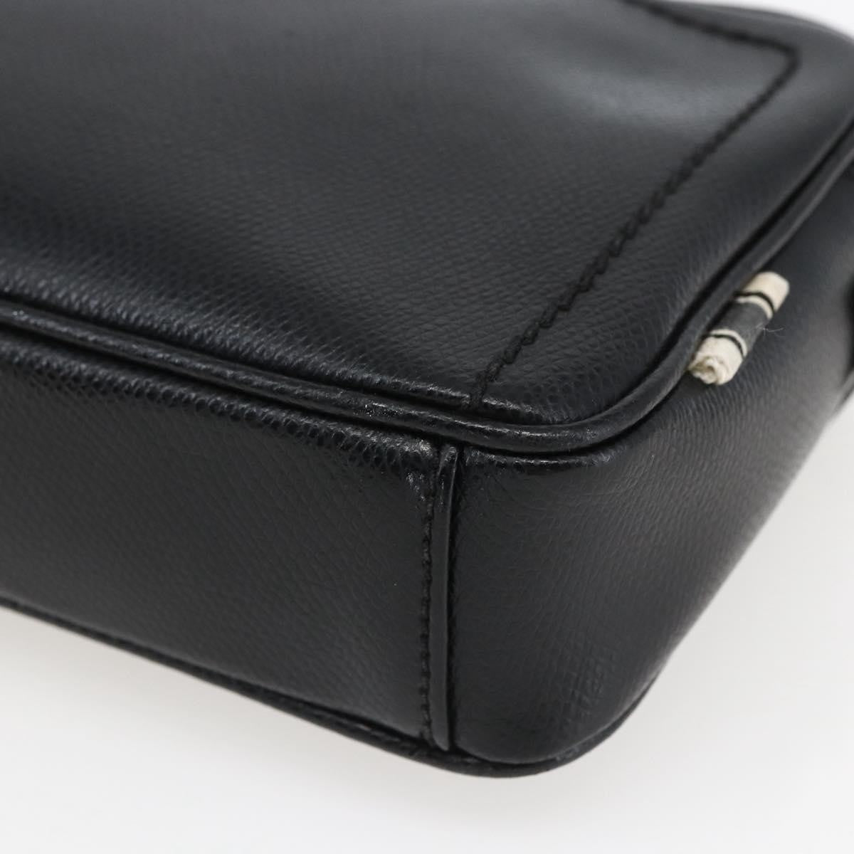 Salvatore Ferragamo Vintage clutch Bag Leather, BLACK, LEATHER, Clutche & pouche