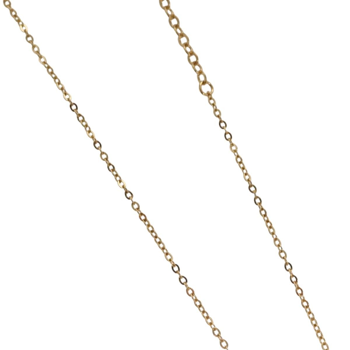 Christian Dior Logo Heart Pendant Necklace Metal with Crystal, GOLD, METAL, Necklace