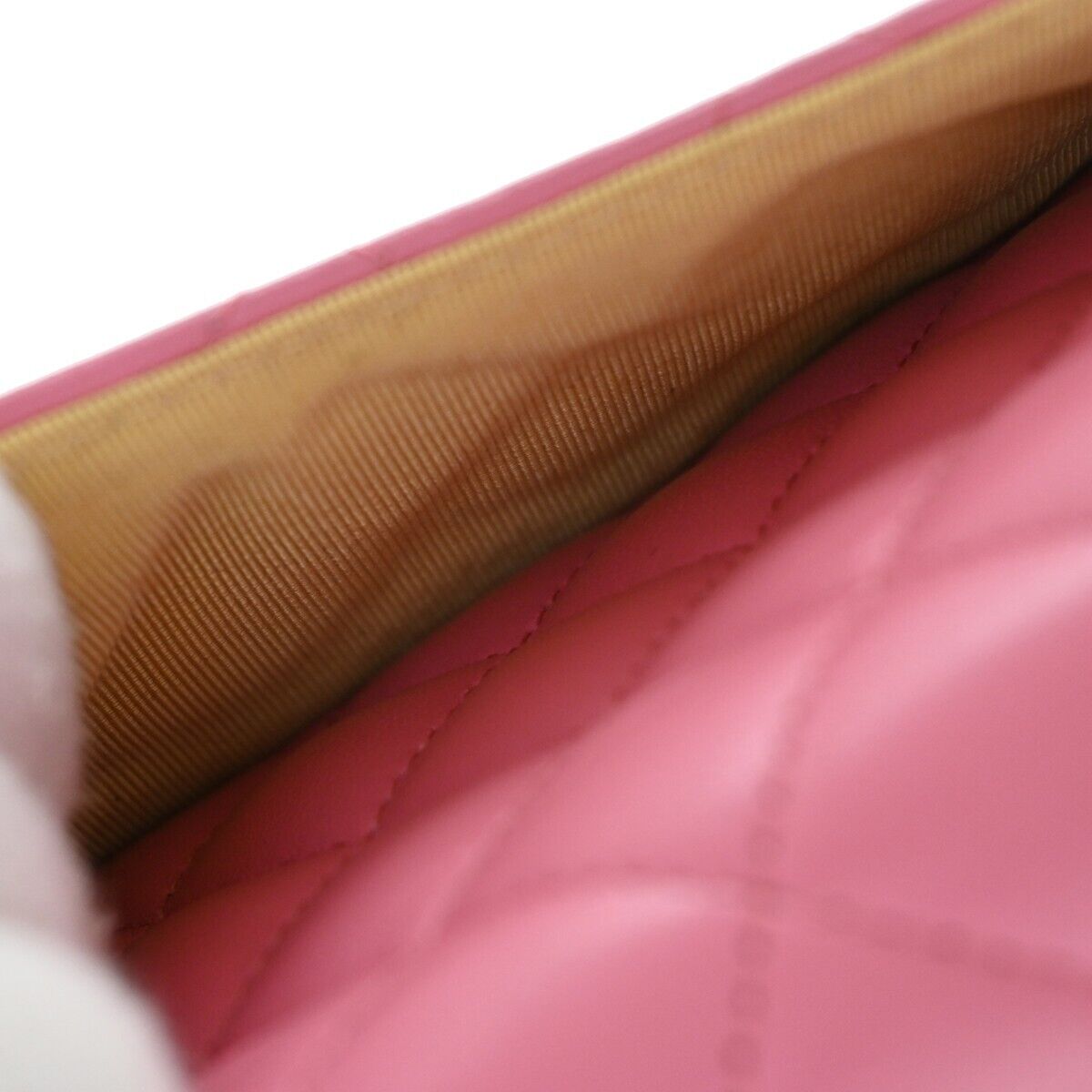 Chanel Classic Sunglasses Case with Chain Quilted Lambskin with Rainbow Hardware, PINK, LEATHER, Shoulder bag