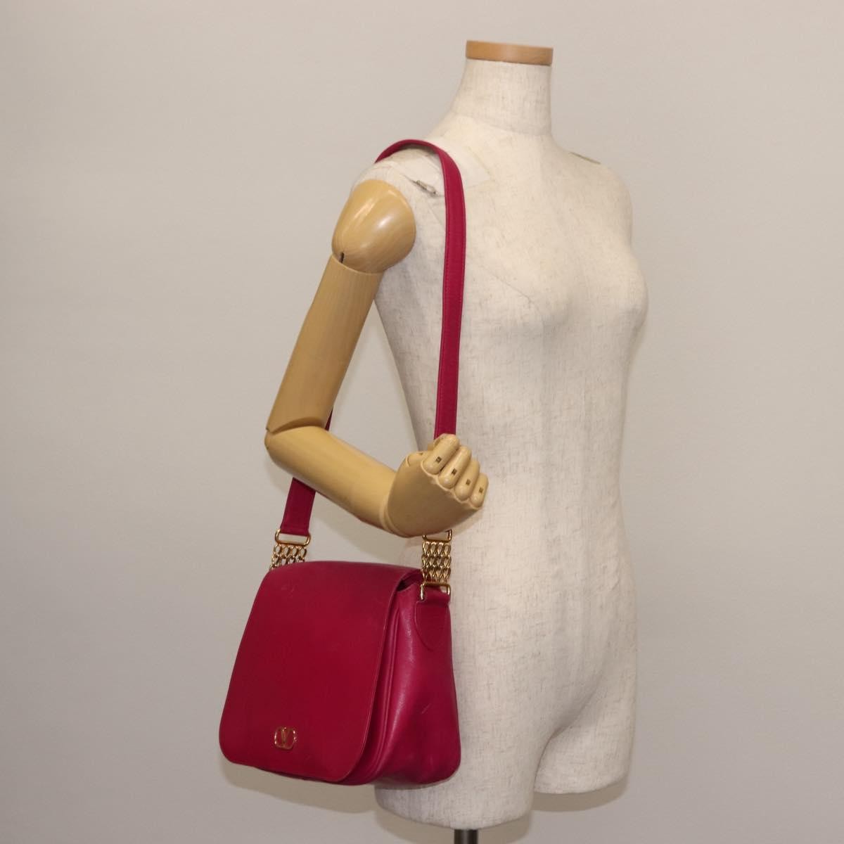 Valentino Garavani VLogo Flap Crossbody Bag Leather, PINK, LEATHER, Crossbody bag