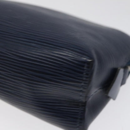 Louis Vuitton Cosmetic Pouch Epi Leather, BLUE, LEATHER, Toiletry Case