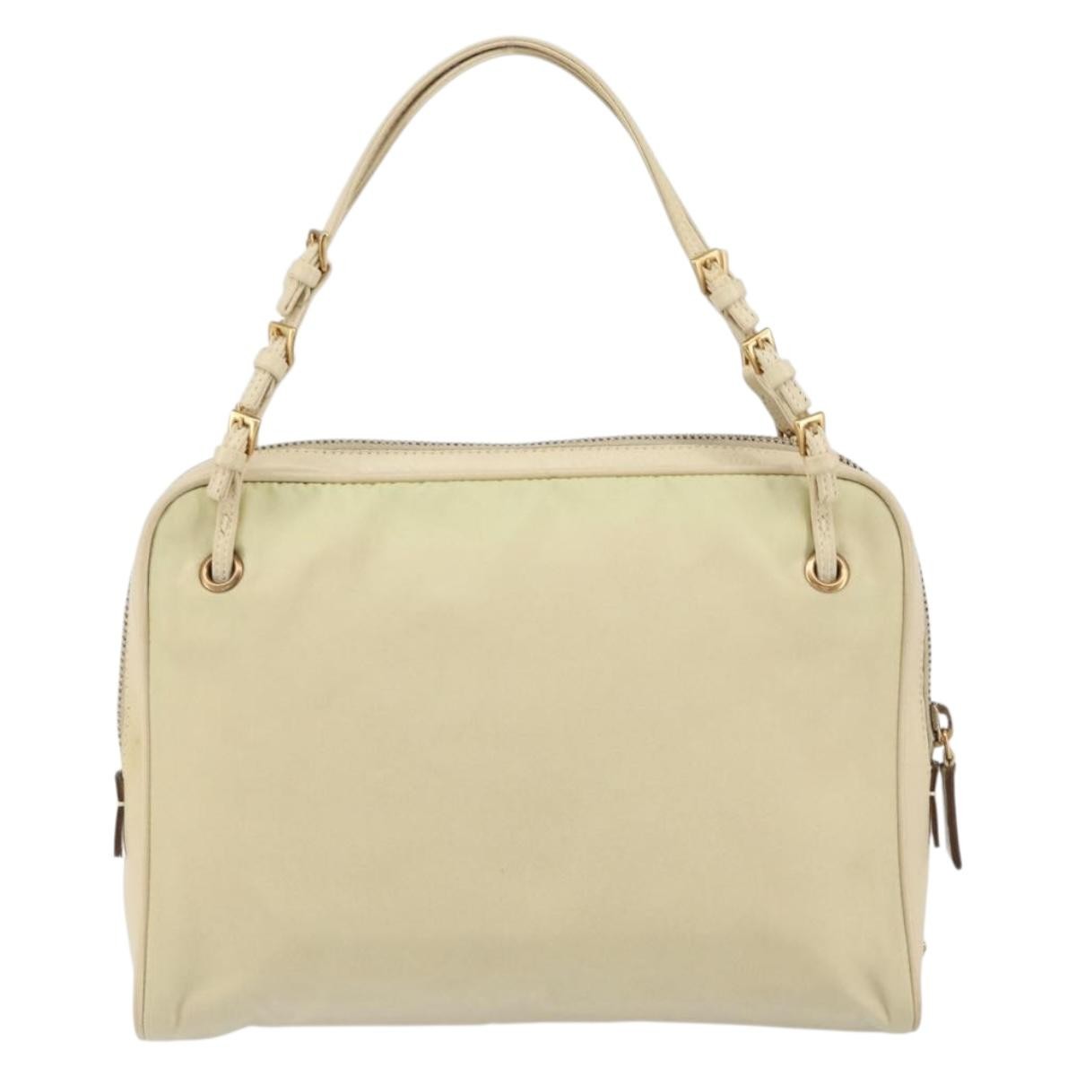 Prada Vintage Handbag Tessuto, Beige, Nylon, Handbag