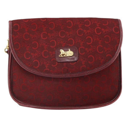 Celine C Sulky Shoulder bag Canvas, RED, CANVAS, Shoulder bag