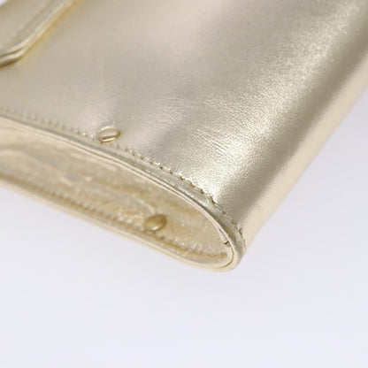 Salvatore Ferragamo Gancini Shoulder Bag Leather, GOLD, LEATHER, Shoulder bag