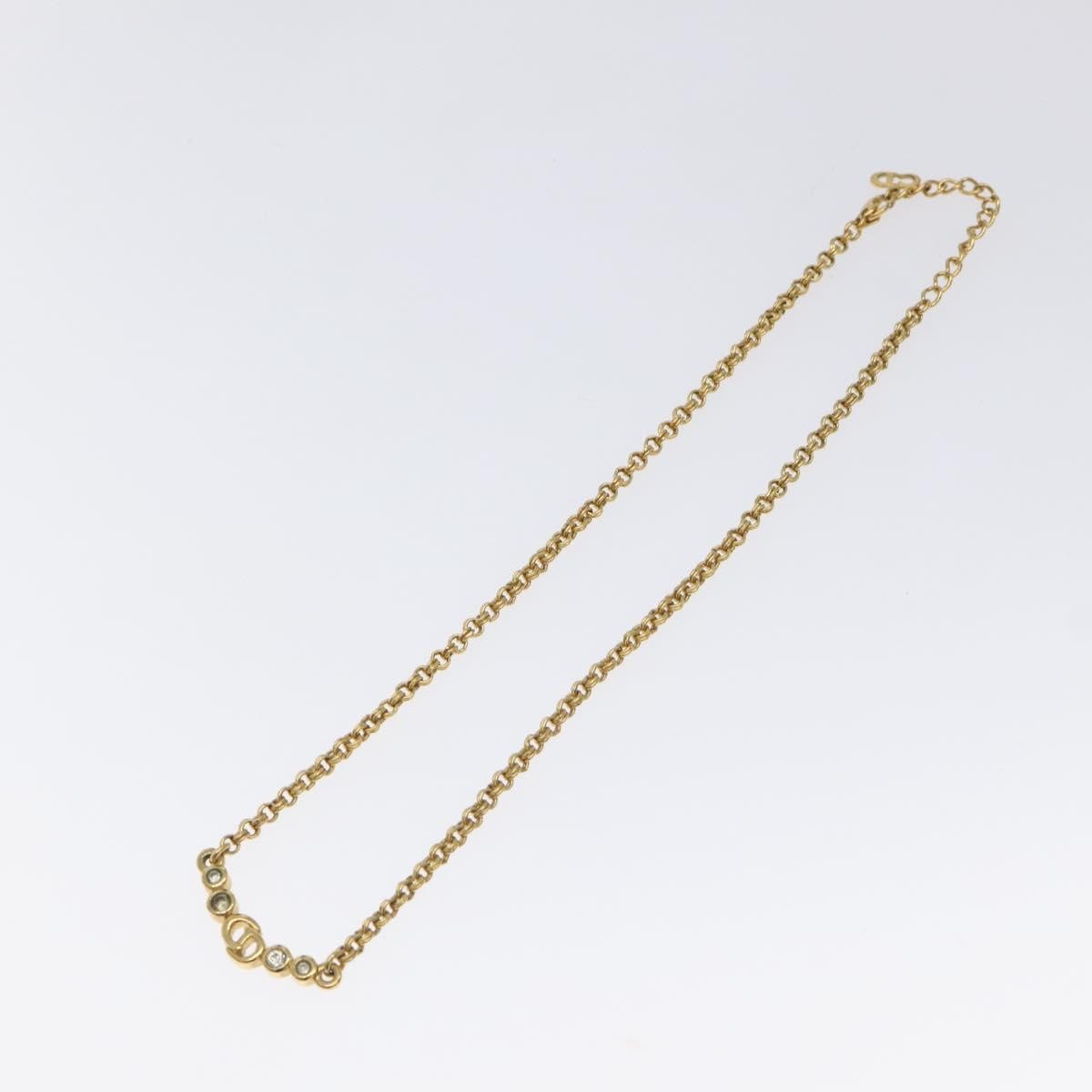 Christian Dior CD Pendant Necklace Gold-plated, GOLD, METAL, Necklace
