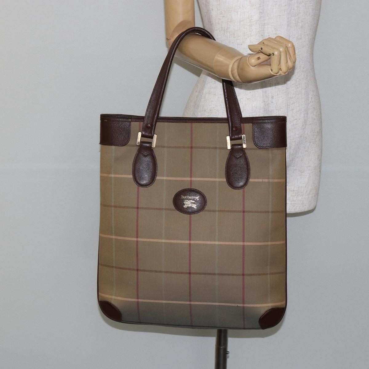 Burberry Nova Check Tote canvas check pattern, BEIGE, CANVAS, Tote bag