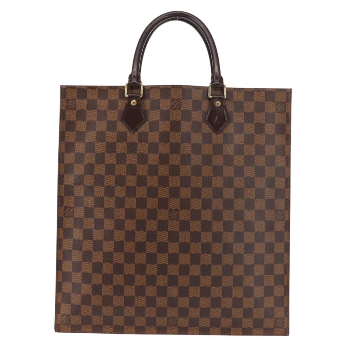 Louis Vuitton Sac Plat Bag Damier, BROWN, CANVAS, Handbag
