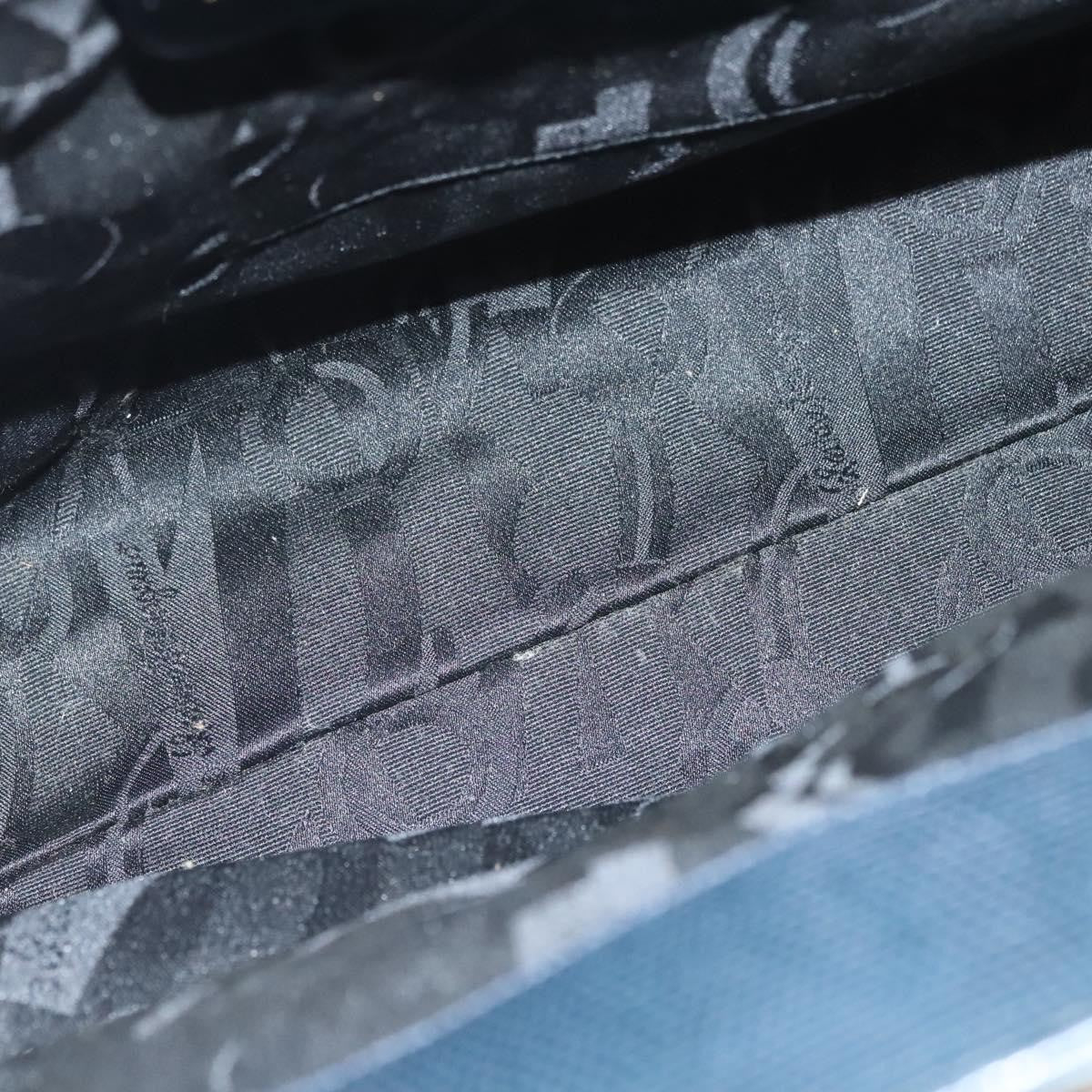 Salvatore Ferragamo Vintage Vara Bow Tote Lizard Embossed Leather, NAVY, LEATHER, Tote bag