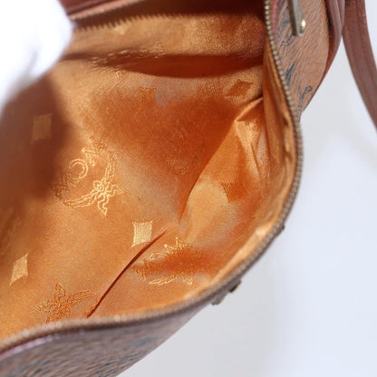 MCM Visetos Shoulder bag Canvas and Leather, BROWN, CANVAS, Shoulder bag